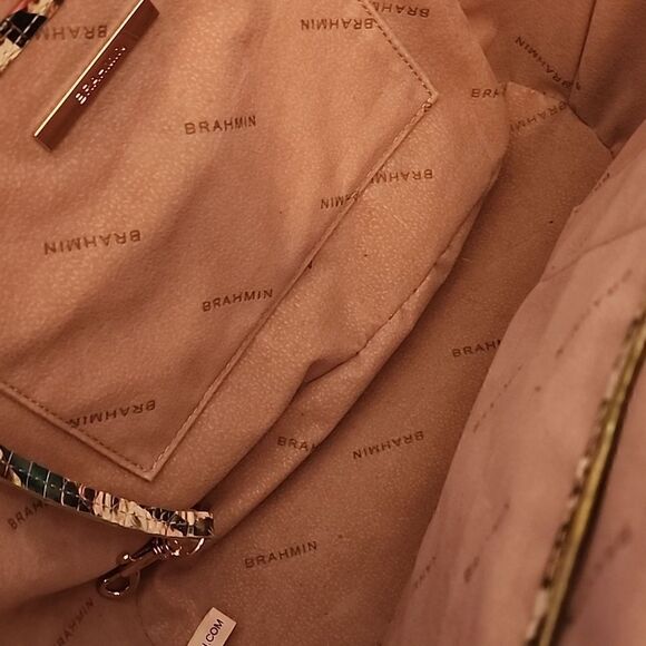 Brahmin Animal Print Leaf Handbag with Strap - Picture 6 of 9